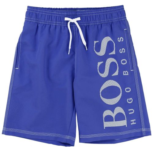 Boys Blue Swim Shorts 19659 by BOSS from Hurleys