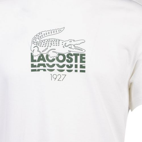 Mens White Text Logo S/s T Shirt 102865 by Lacoste from Hurleys