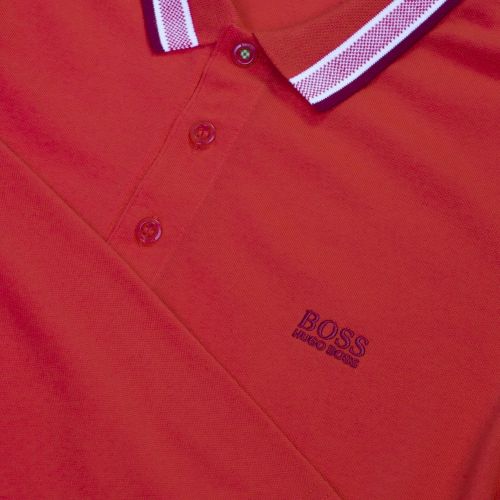 Athleisure Mens Red Plisy L/s Polo Shirt 38738 by BOSS from Hurleys