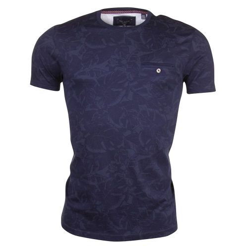 Mens Navy Flowby Floral S/s Tee Shirt 72092 by Ted Baker from Hurleys