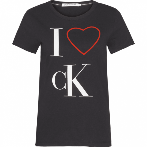 Womens Black I Love CK Slim Fit S/s T Shirt 60122 by Calvin Klein from Hurleys