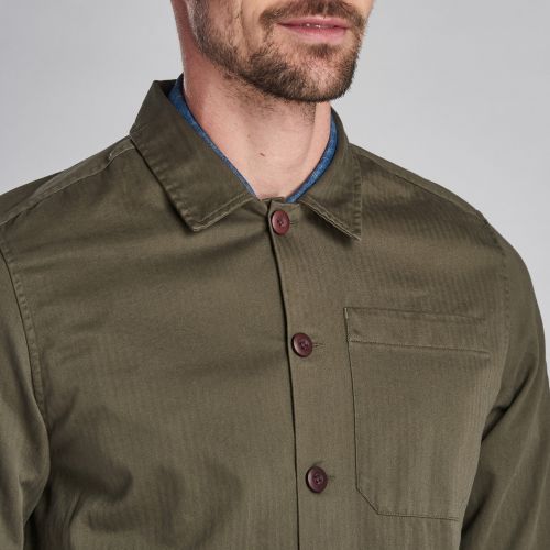 Mens Olive Jake Overshirt 56420 by Barbour Steve McQueen Collection from Hurleys