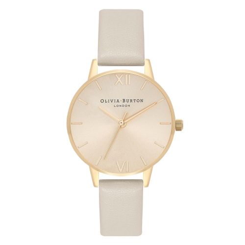 Womens Nude & Gold Case Cuff Midi Dial Watch 26040 by Olivia Burton from Hurleys