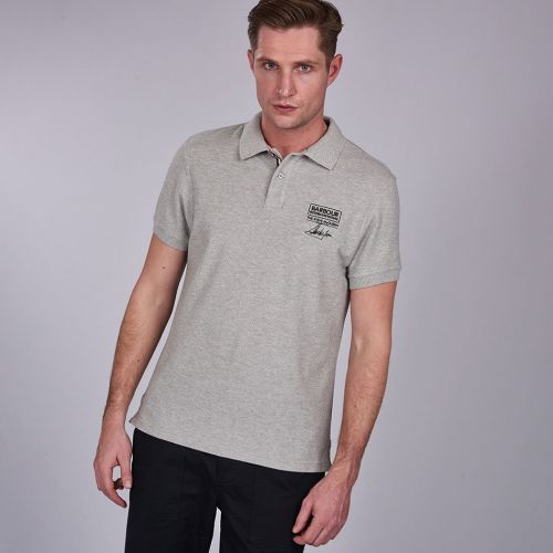 Mens Grey Marl Chad Pique S/s Polo Shirt 75453 by Barbour Steve McQueen Collection from Hurleys