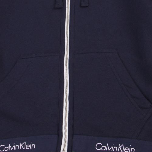 Womens Navy Shoreline Logo Band Hooded Zip Sweat Top 42895 by Calvin Klein from Hurleys