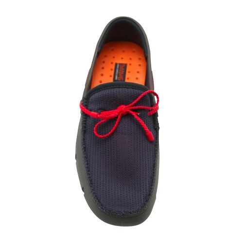 Mens Navy & Red Braided Lace Loafers 10278 by Swims from Hurleys