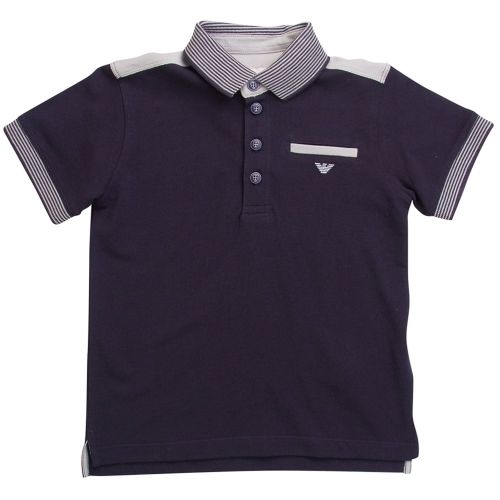 Boys Blue Pocket S/s Polo Shirt 6479 by Armani Junior from Hurleys