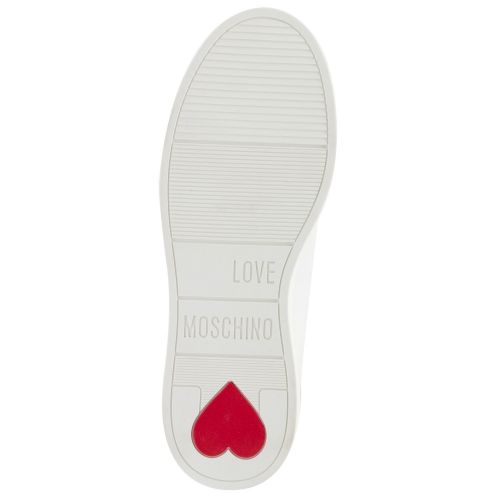 Womens White Jewel Logo Trainers 35148 by Love Moschino from Hurleys