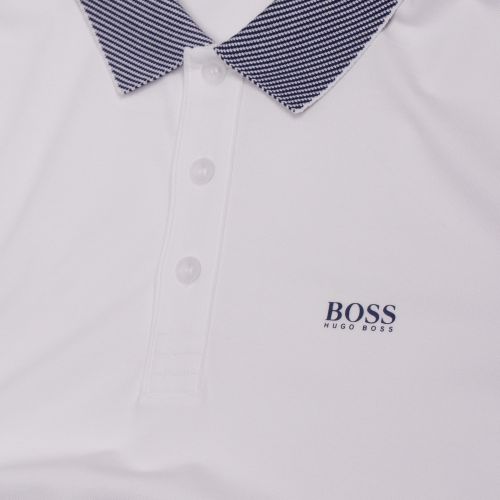 Athleisure Mens White Paule Slim Fit S/s Polo Shirt 42507 by BOSS from Hurleys