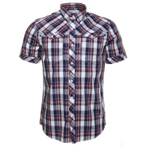 Mens Milk & Blue Arc 3D Check S/s Shirt 33198 by G Star from Hurleys