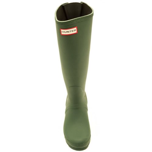 Womens Green Original Back Adjustable Wellington Boots 68160 by Hunter from Hurleys