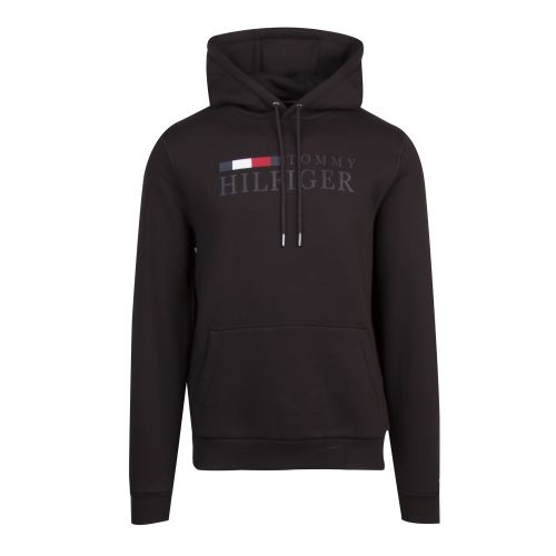 Mens Black Basic Hooded Sweat Top 52836 by Tommy Hilfiger from Hurleys