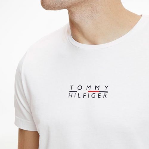 Mens White Square Logo S/s T Shirt 109258 by Tommy Hilfiger from Hurleys