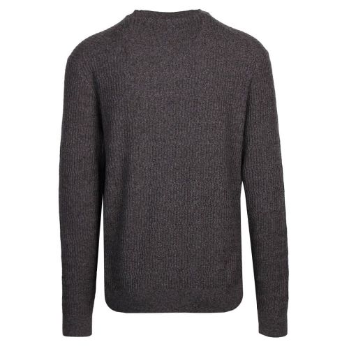 Mens Grey Agarr Textured Crew Neck Knitted Jumper 94537 by Ted Baker from Hurleys