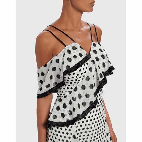 Womens White/Black Tallulah Spot Midi Dress 38488 by Forever Unique from Hurleys