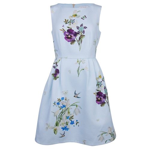 Womens Baby Blue Loolina Spring Meadow Skater Dress 71619 by Ted Baker from Hurleys