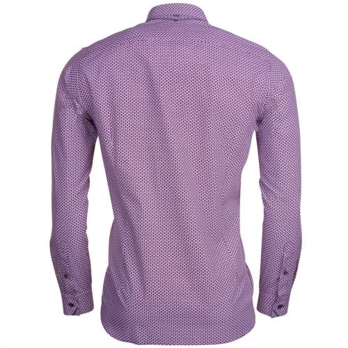 Mens Purple Kolma Print L/s Shirt 14246 by Ted Baker from Hurleys