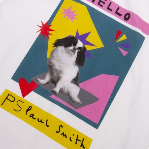 Womens White Hello Graphic S/s T Shirt 52449 by PS Paul Smith from Hurleys