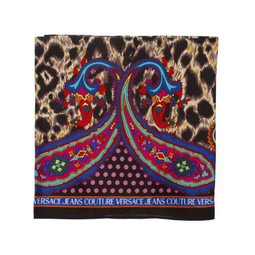 Womens Brown Leopard Paisley Silk Scarf 80694 by Versace Jeans Couture from Hurleys