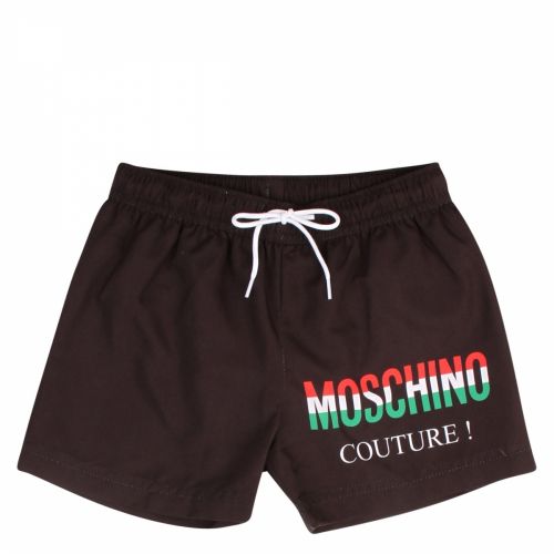 Boys Black Italian Logo Swim Shorts 36093 by Moschino from Hurleys