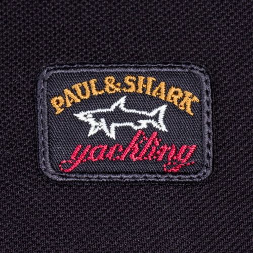 Paul & Shark Mens Black Shark Fit Basic L/s Polo Shirt 65029 by Paul And Shark from Hurleys