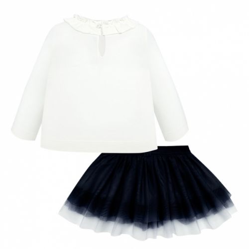 Infant Navy Dressmaker L/s T Shirt & Skirt Set 48476 by Mayoral from Hurleys