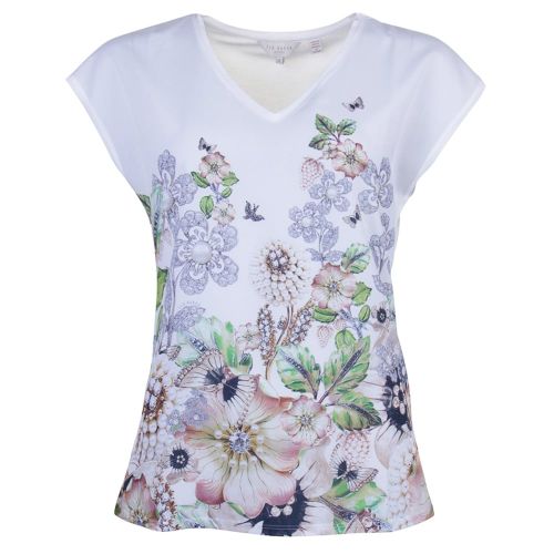 Womens Ivory Teila Gem Gardens S/s Tee Shirt 71562 by Ted Baker from Hurleys