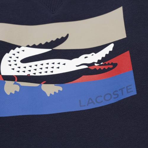 Boys Navy Graphic Logo Sweat Top 31063 by Lacoste from Hurleys