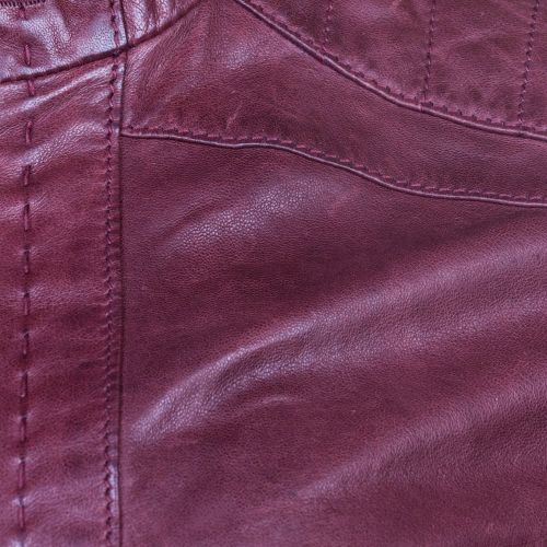 Womens Dark Red Janabelle Leather Jacket 60262 by BOSS from Hurleys