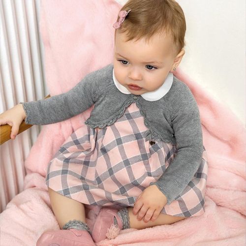 Baby Girls Rose Soft Plaid Dress 75318 by Mayoral from Hurleys