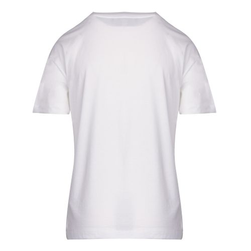 Womens White Sequin Face S/s T Shirt 37129 by Emporio Armani from Hurleys