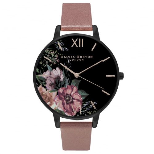 Womens Black Dial Rose After Dark Watch 67965 by Olivia Burton from Hurleys