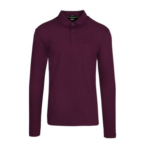Athleisure Mens Medium Purple Pirol L/s Polo Shirt 96444 by BOSS from Hurleys