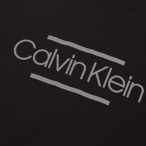 Mens Black Mix Media Logo Crew Sweat Top 52187 by Calvin Klein from Hurleys