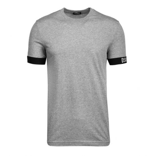 Mens Grey Melange Arm Cuff Logo S/s T-Shirt 115918 by Dsquared2 from Hurleys