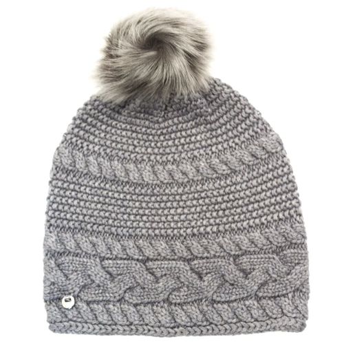Womens Steel Heather Cable Knit Oversized Beanie Hat 62378 by UGG from Hurleys