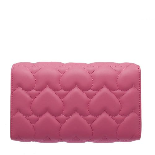 Womens Pink Heart Quilted Crossbody Bag 86334 by Love Moschino from Hurleys