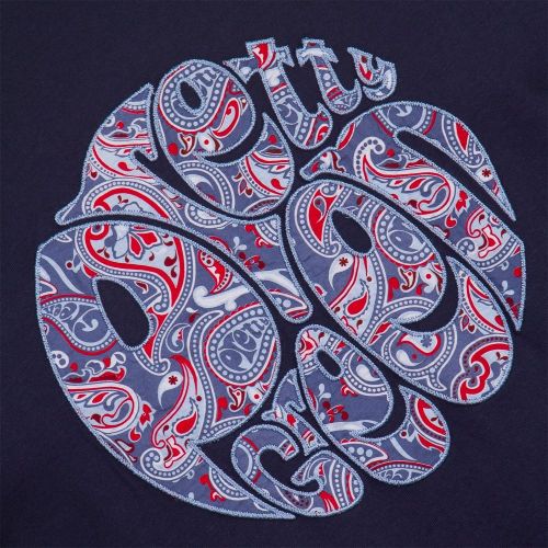 Mens Navy Camley Paisley Logo S/s Tee Shirt 72406 by Pretty Green from Hurleys