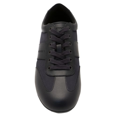 Mens Navy Logo Slim Trainers 29191 by Emporio Armani from Hurleys