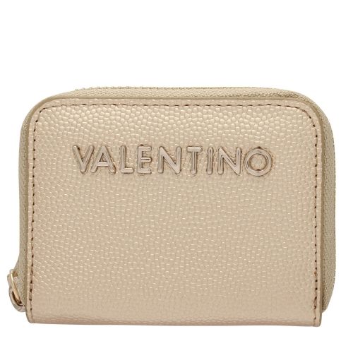 Womens Gold Divina Small Zip Around Purse 46051 by Valentino from Hurleys