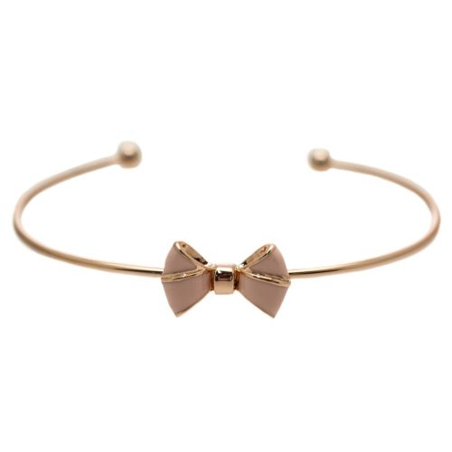 Womens Rose Gold & Baby Pink Edene Bow Fine Cuff Bracelet 66768 by Ted Baker from Hurleys