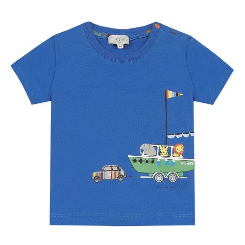 Baby Victoria Blue Aldred Mini Boat S/s T Shirt 53741 by Paul Smith Junior from Hurleys