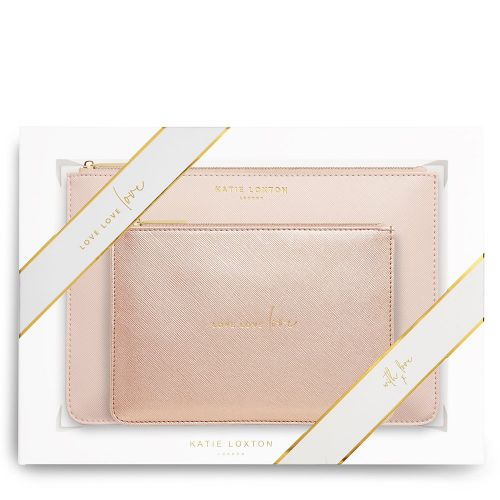 Womens Pink Love Perfect Pouch Gift Set 81638 by Katie Loxton from Hurleys