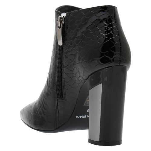 Womens Black Lolian Croc Heeled Boots 44400 by Moda In Pelle from Hurleys