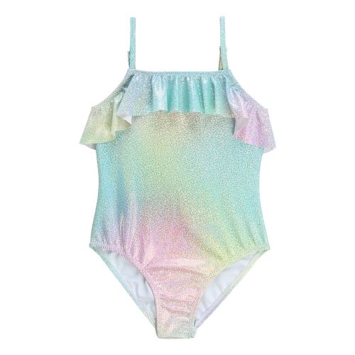 Girls Mermaid Glitter Ruffle Swimsuit 55796 by Billieblush from Hurleys