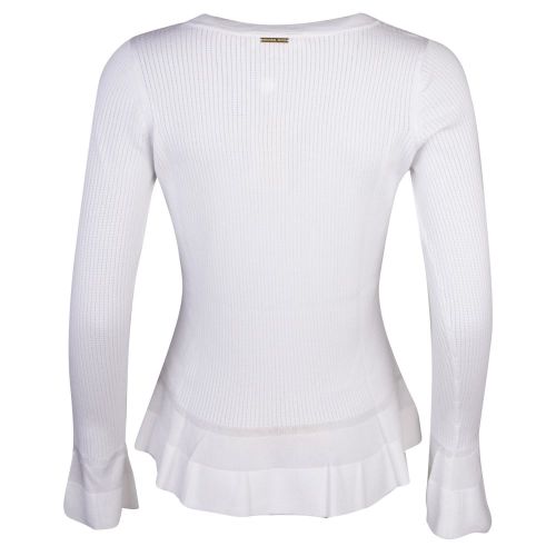 Womens White Peplum Knitted Top 20294 by Michael Kors from Hurleys