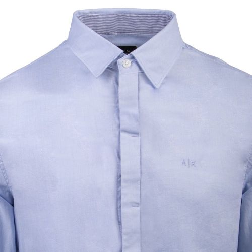 Armani Exchange Shirt Mens Light Blue Cotton Oxford Slim L/s | Hurleys