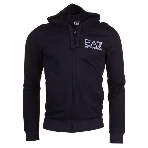 Mens Black Train Visibility Logo Zip Sweat Top 6959 by EA7 from Hurleys