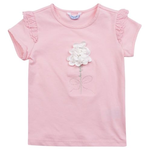 Girls Rose Embroidered Floral S/s T Shirt 22592 by Mayoral from Hurleys