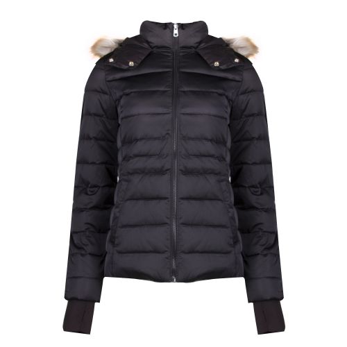 Womens Black Down Hooded Jacket 28929 by Calvin Klein from Hurleys